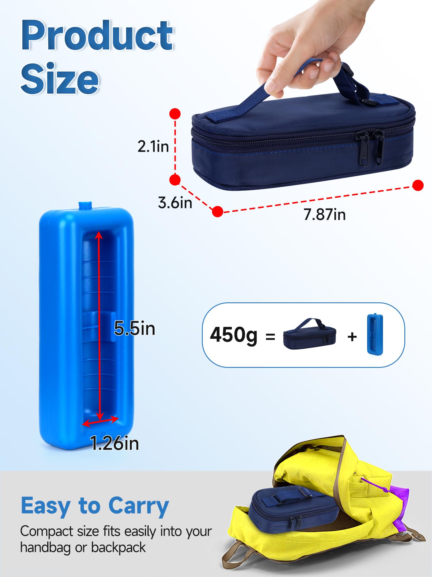 YOUSHARES cooler with sturdy carry handle for easy transport.