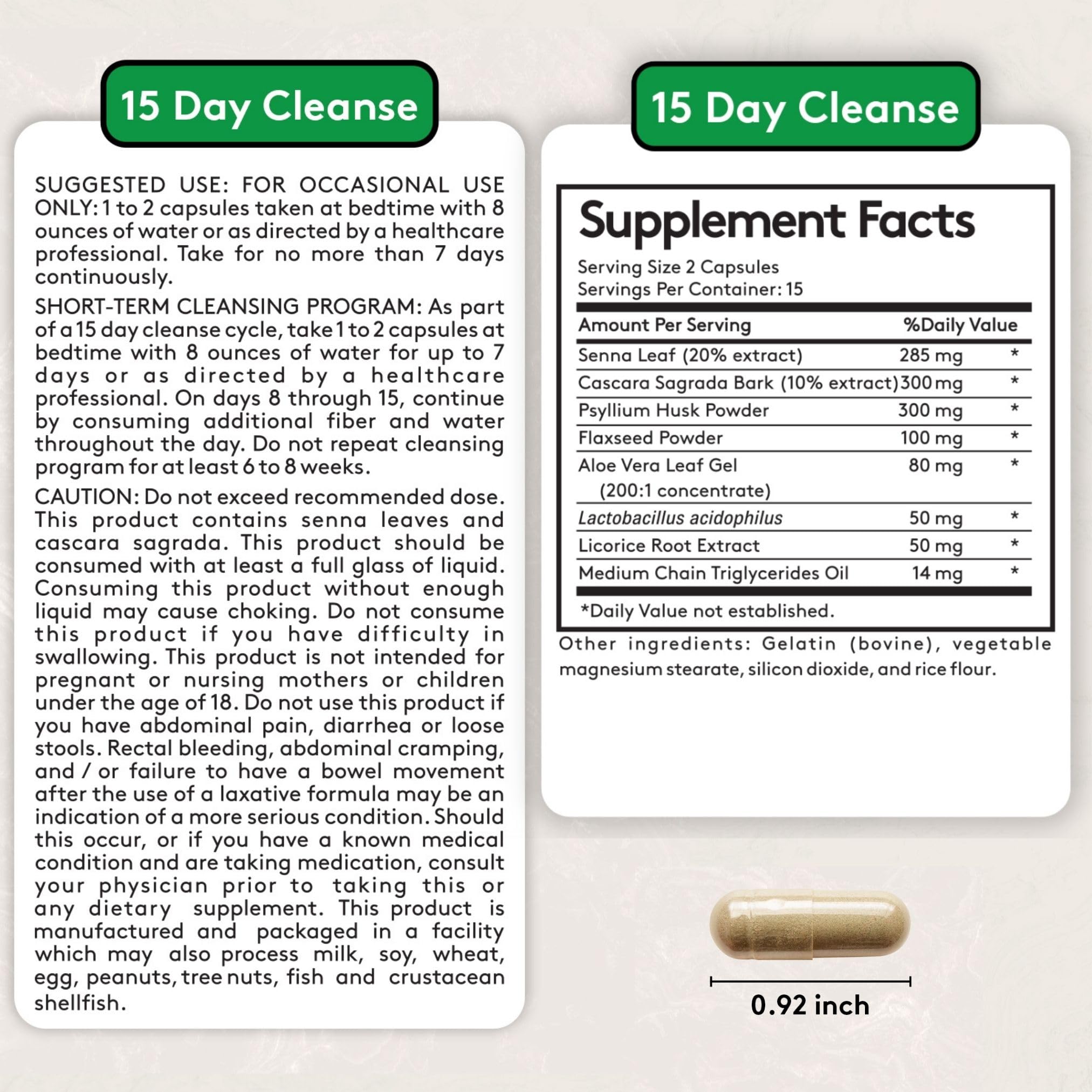 Youth & Tonic 15 Day Cleanse USA facility screen indicating safety and quality standards.