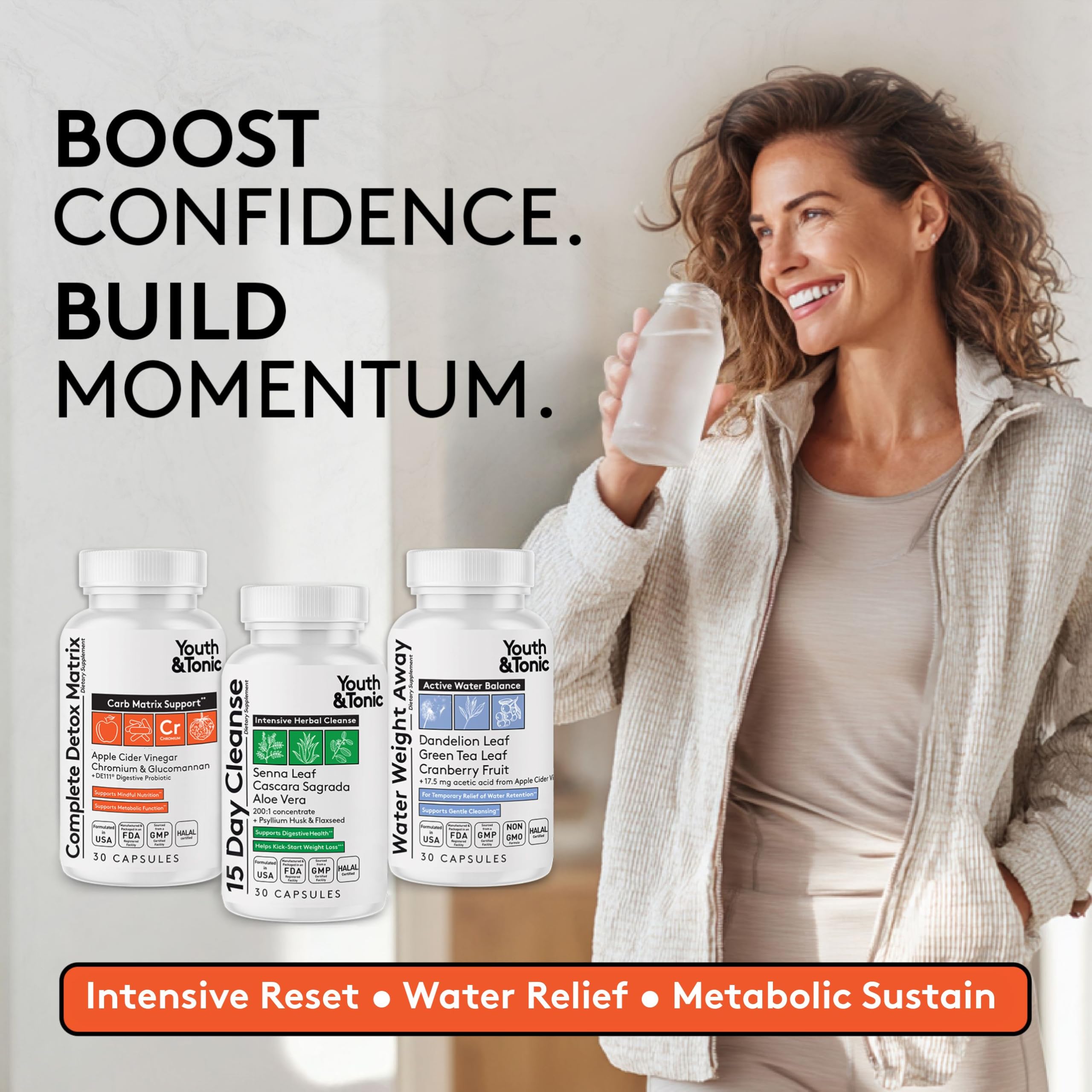 Youth & Tonic DE111 probiotic bottle supports gut balance