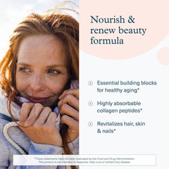 Youtheory Advanced Collagen bottle open with tablets signals easy daily use and dosage consistency.