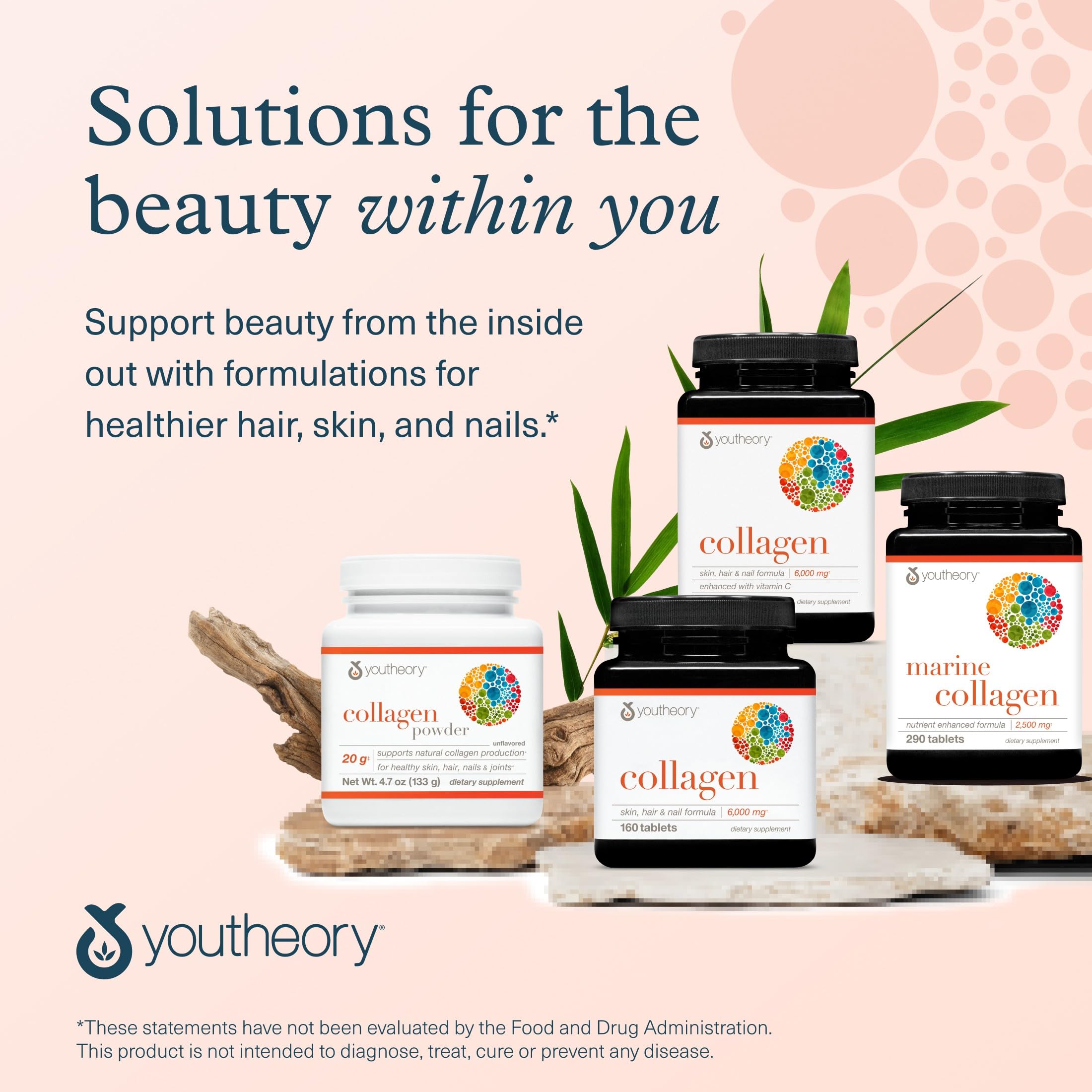 Youtheory Advanced Collagen daily routine shot shows consistency for 48-day supply.
