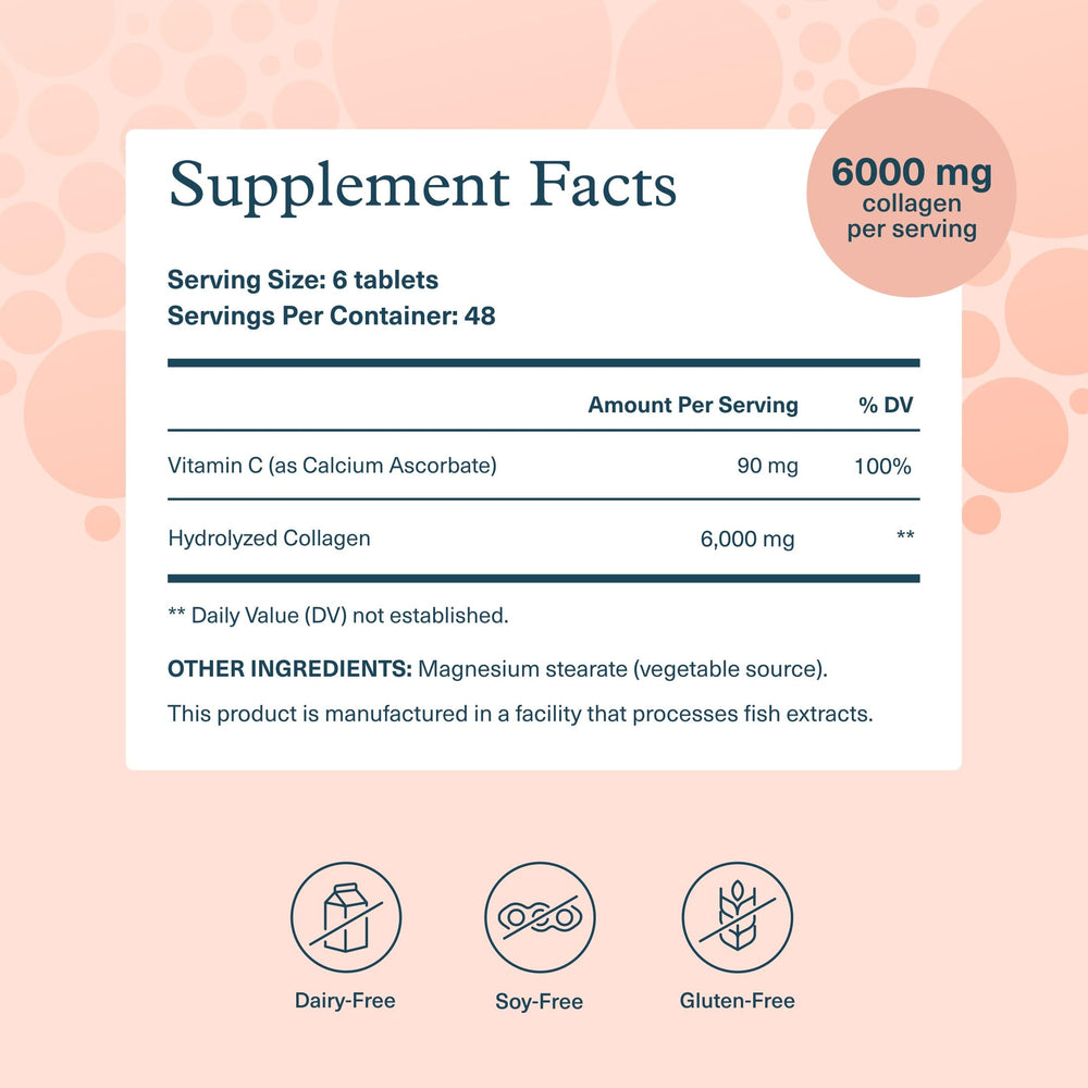 Youtheory Advanced Collagen tablets closeup highlights small capsules aiding daily beauty and mobility.