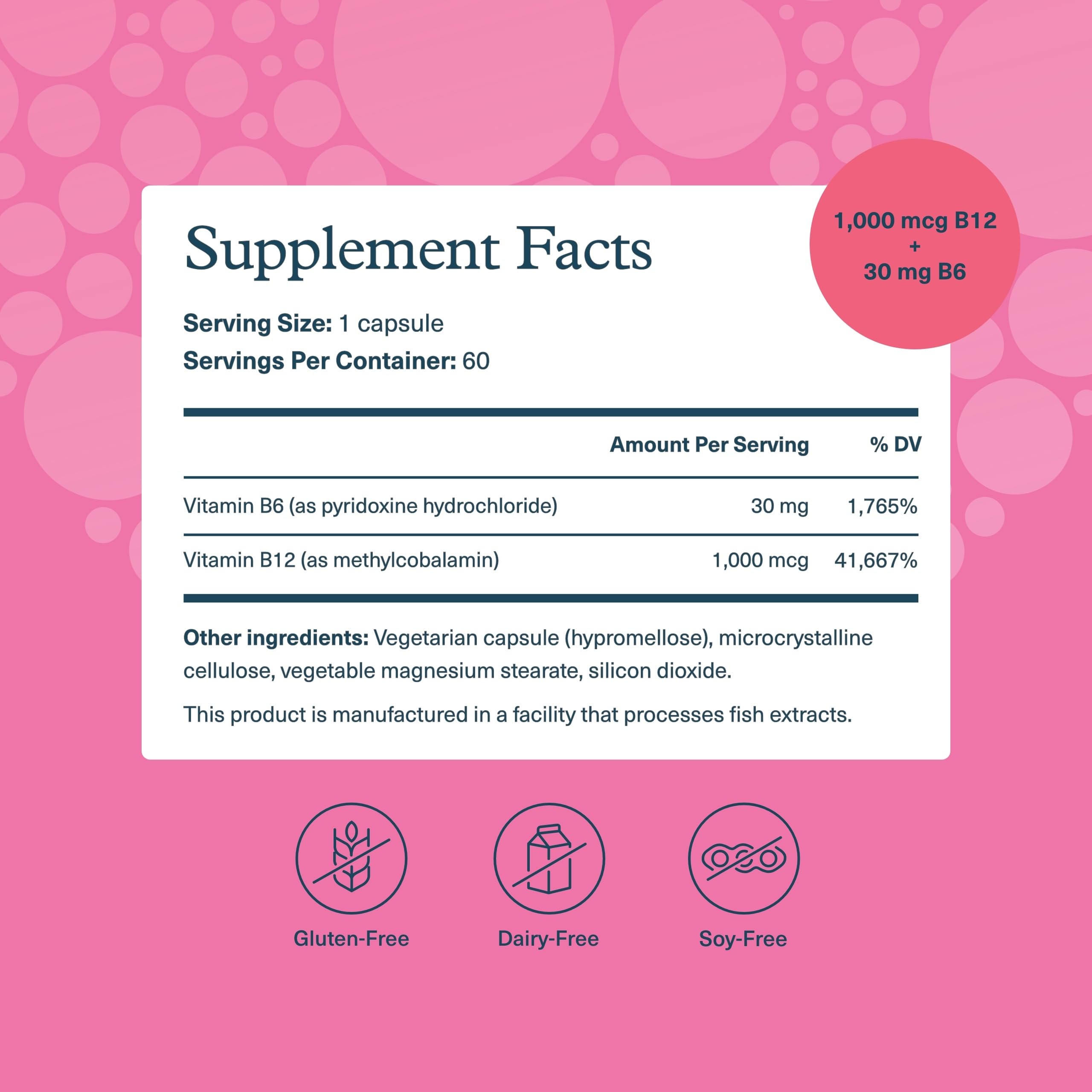 Youtheory B12B6 capsules closeup highlighting energy metabolism support.