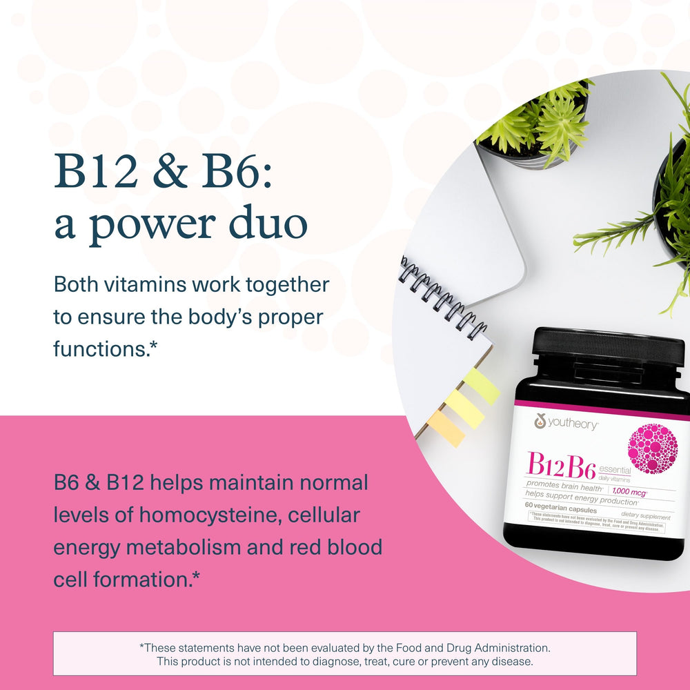 Youtheory B12B6 ingredients panel for informed choice.