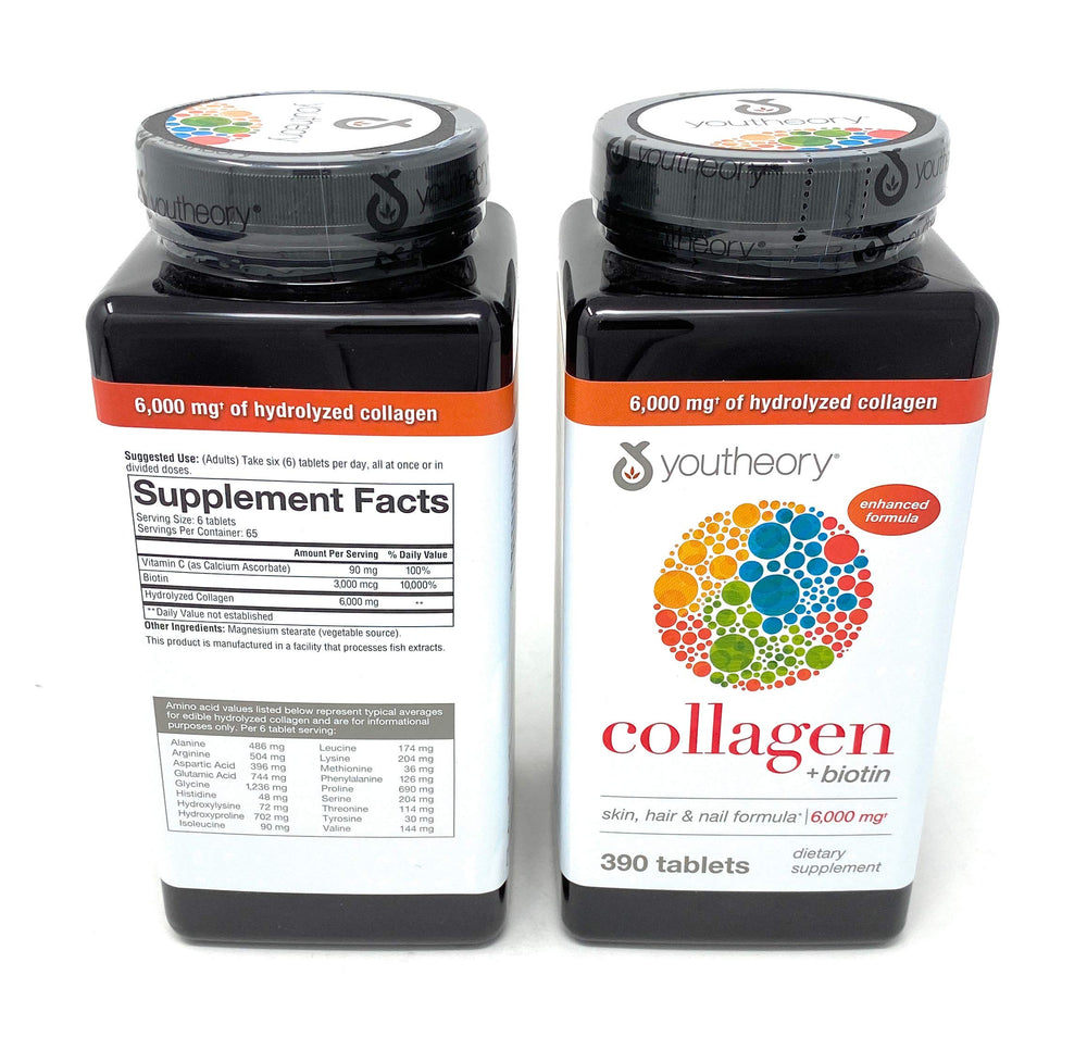 Poured tablets ready for your daily capsule routine with Youtheory Collagen Advanced Formula