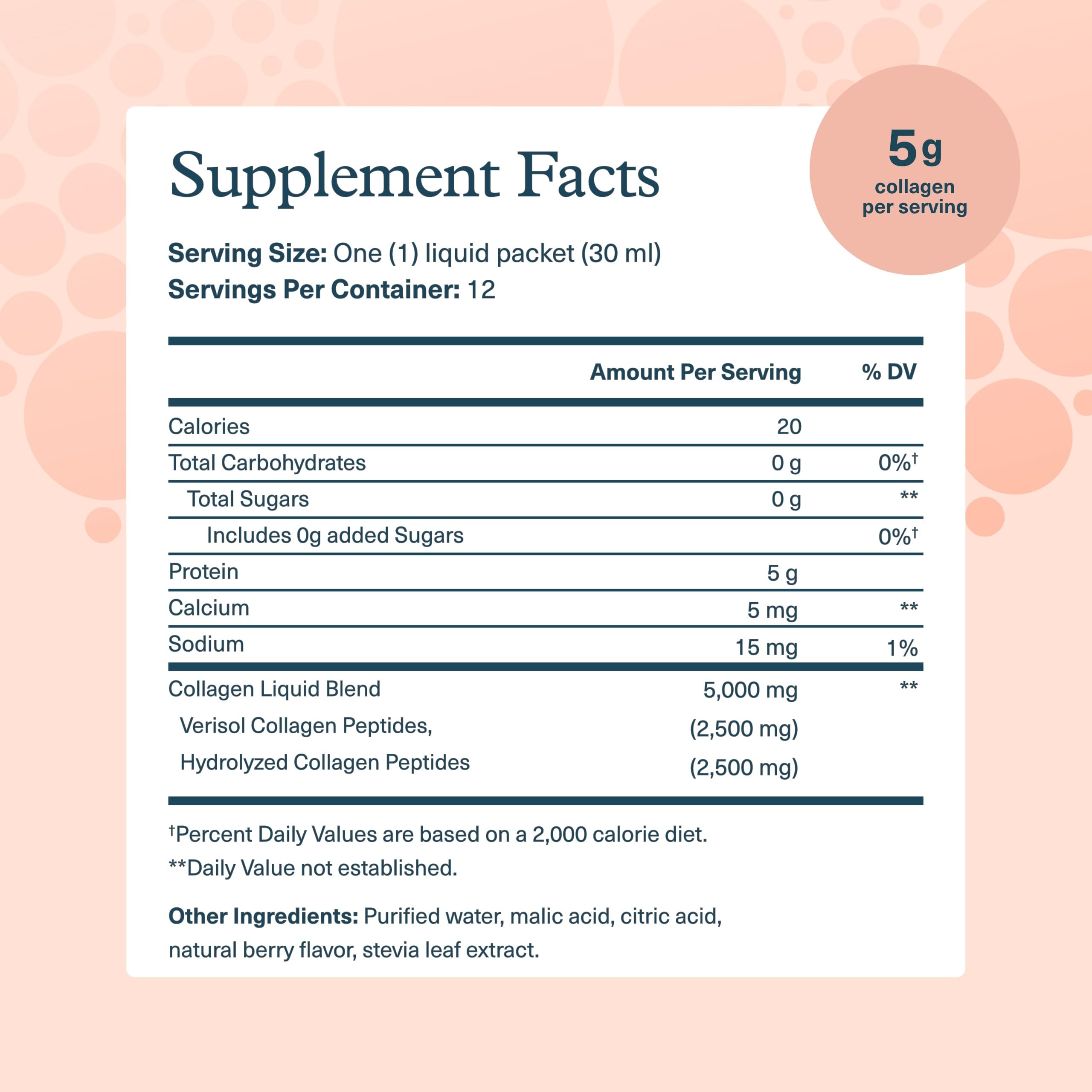 Youtheory Collagen Liquid Berry packet pour demonstrates on-the-go intake for daily wellness
