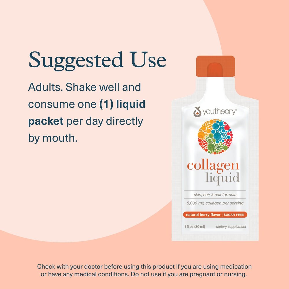 Youtheory Collagen Liquid Berry on-the-go lifestyle with easy hydration