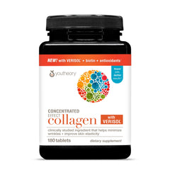 Youtheory Concentrated Effect bottle with tablets supports joint health and overall wellness.