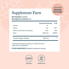 Close-up of Verisol collagen peptides highlighting premium formula for hair and nails.