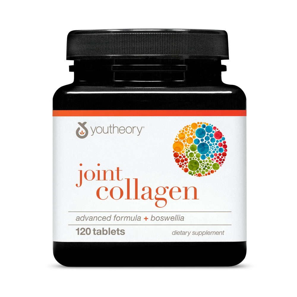 Youtheory Joint Collagen Advanced bottle front for daily use and potential joint support