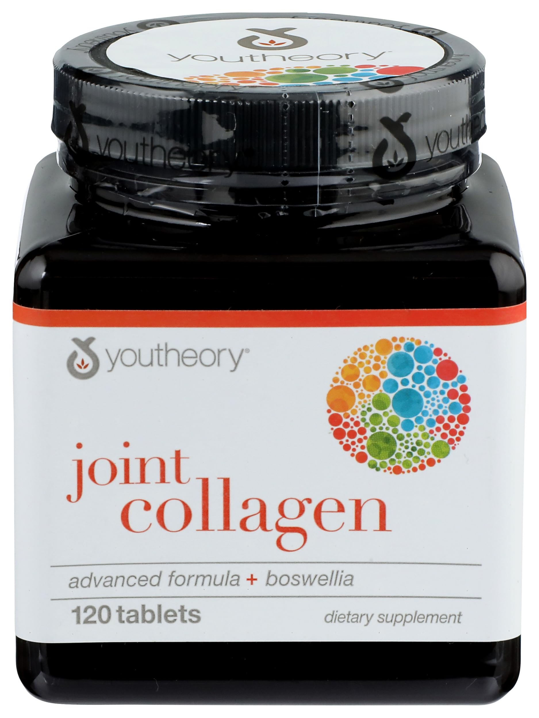 Youtheory Joint Collagen Advanced tablets neatly arranged for daily intake