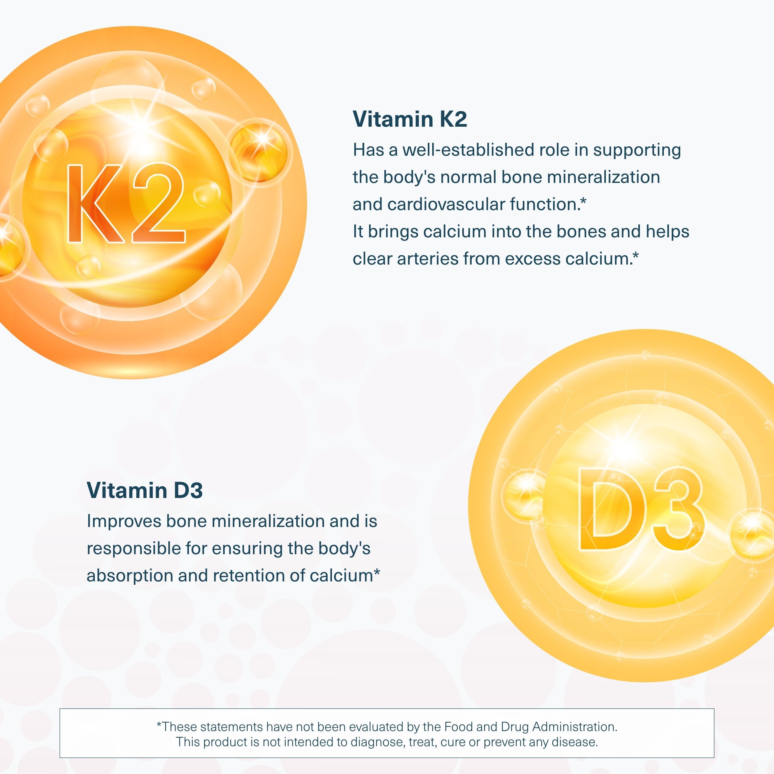 Youtheory K2D3 ingredients panel highlights D3 and K2