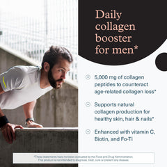 Youtheory Men's Collagen amino acids illustration emphasizes nourishing building blocks