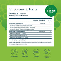 Capsules ready to take for daily digestive wellness with spore technology.