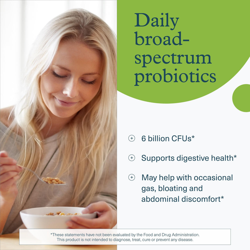 Label highlights key features and digestive benefits of Youtheory probiotic.