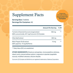 Close-up of Youtheory Turmeric curcuminoids at 95% potency for daily use.