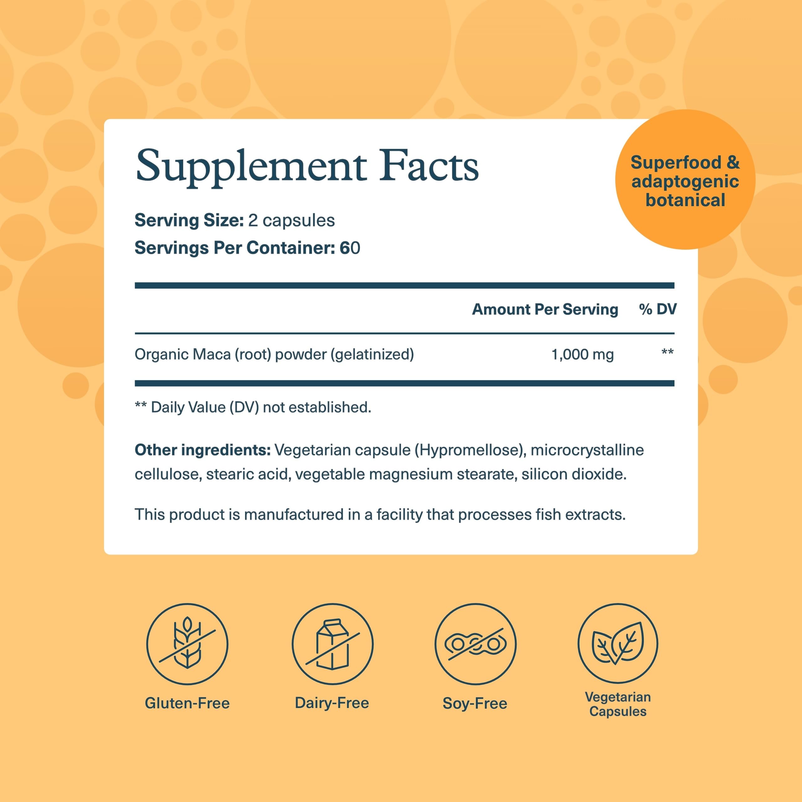 Youtheory Women's Maca Root capsules closeup for daily vitality
