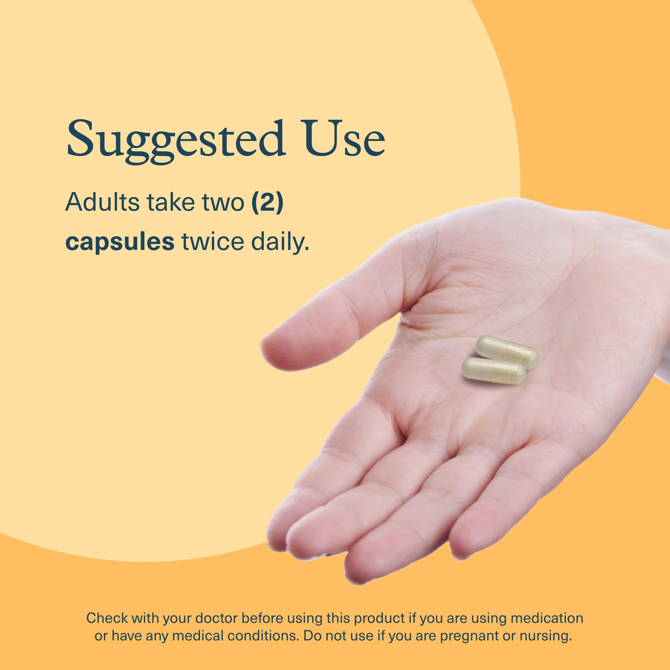 Youtheory Women's Maca Root capsules in hand suggest easy daily dose