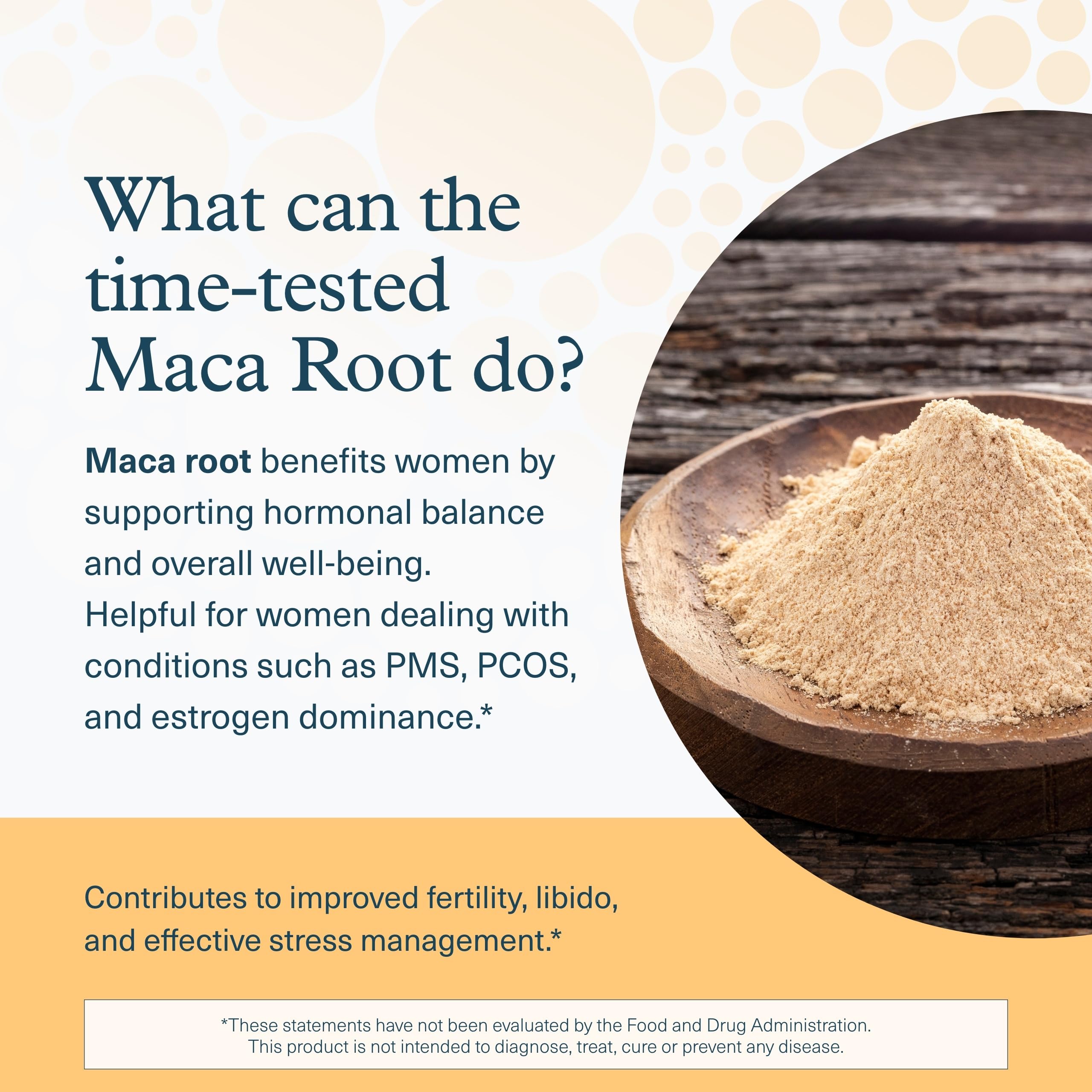 Youtheory Women's Maca Root plant image implies natural sourcing