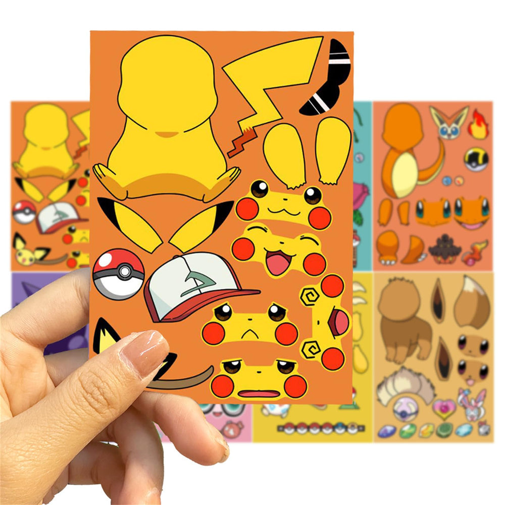 YOUTHSTORE Make-a-face sheets with easy peel and reposition.