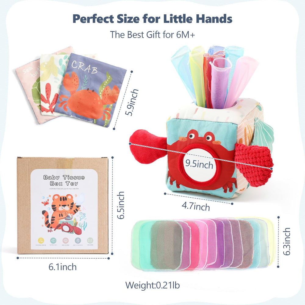 Youuys Ocean seaweed pattern hides a wooden fish for peek-and-find play.