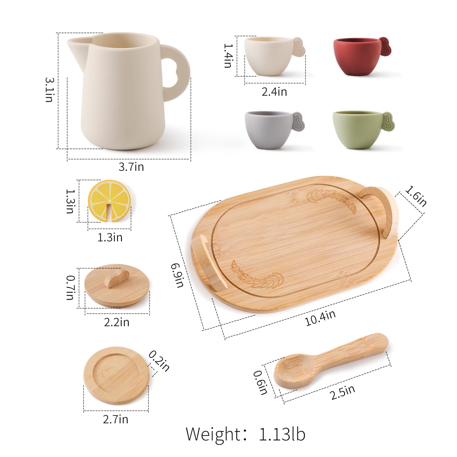 Youuys kid hands gripping the teapot and cups during pretend play