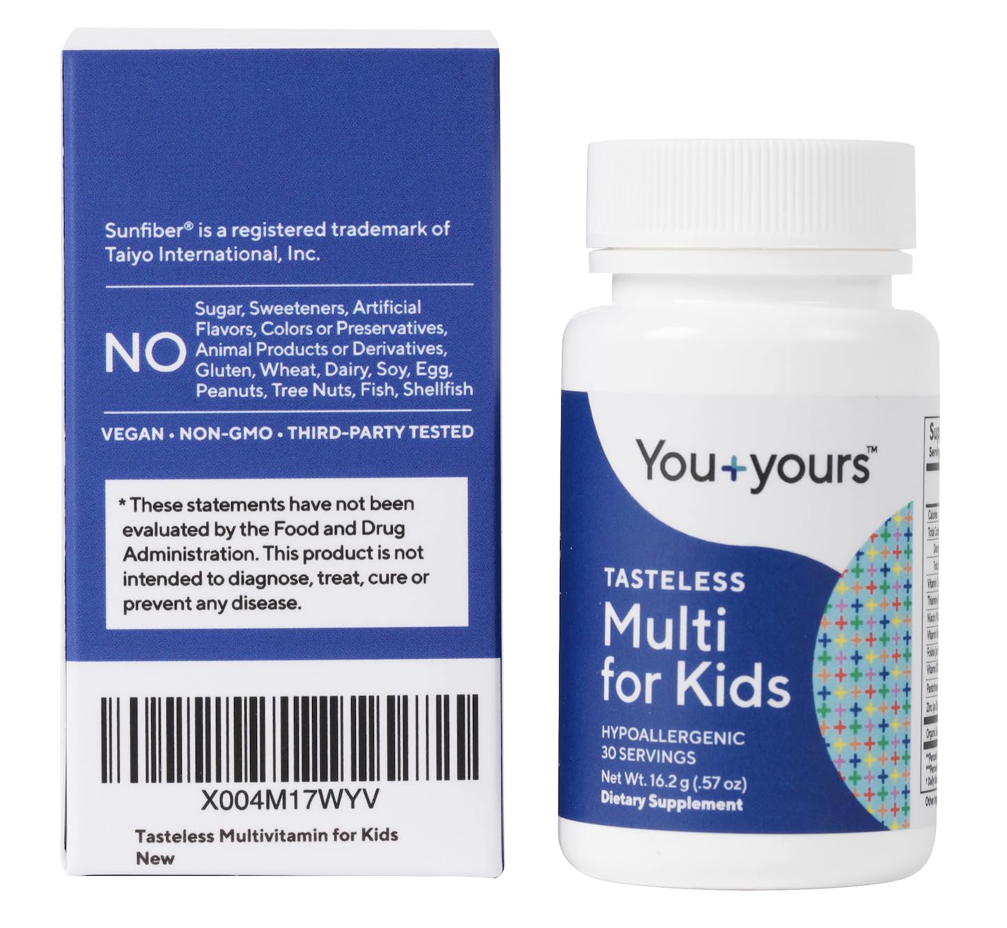 You+yours tasteless multivitamin powder allergen-free for inclusive meals