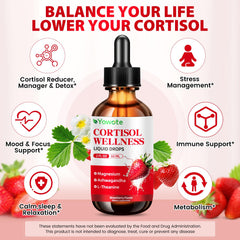 YOWOTE cortisol drops with dropper for quick, easy daily dosing.
