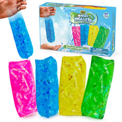 YoYa Toys Magic Wigglers Water Snake 4-pack close-up shows slippery texture for stress relief