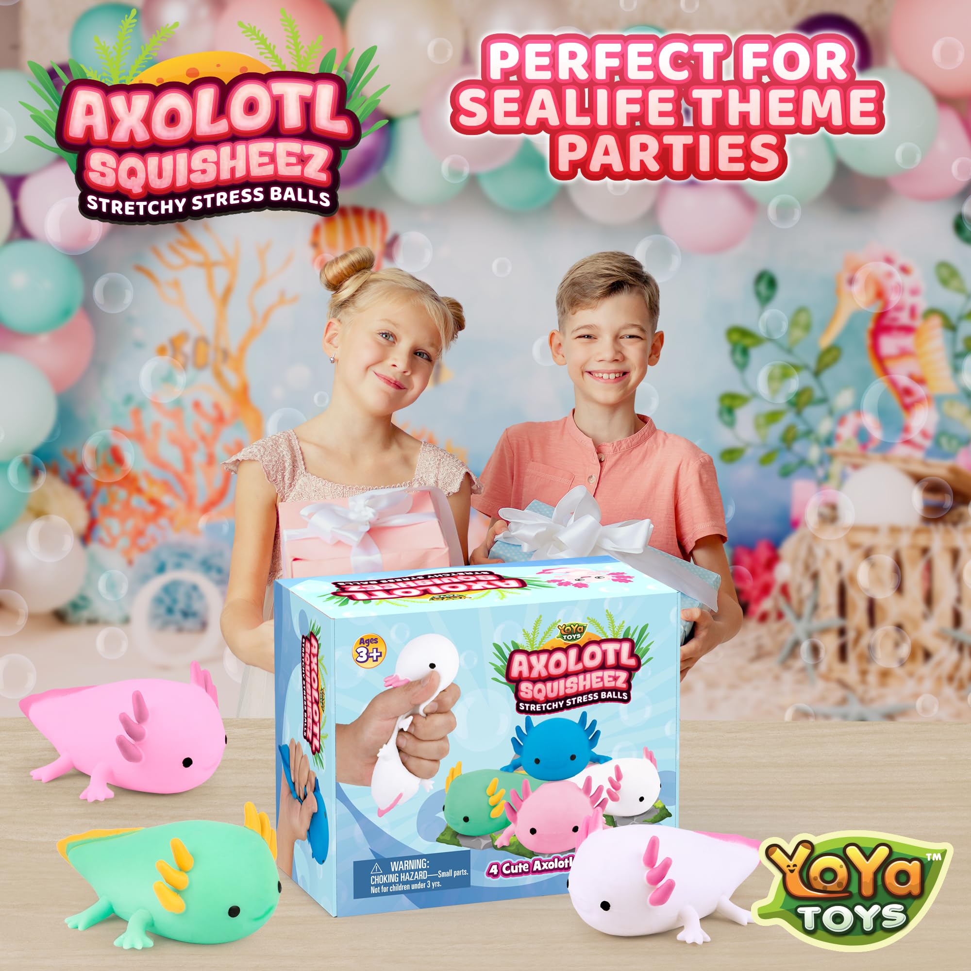 YoYa Toys Squisheez Axolotl green close-up for tactile squish