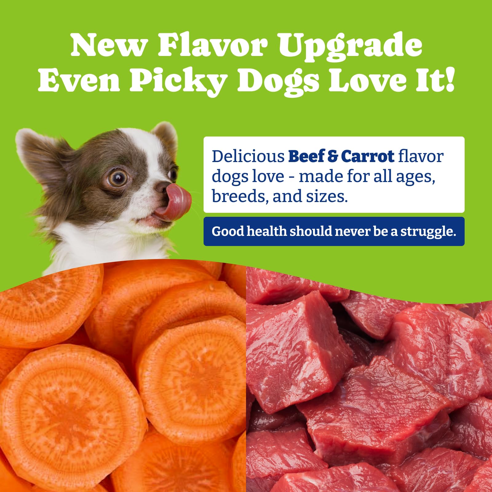 YoYoBay beef-carrot flavor chews close-up appeal to picky eaters