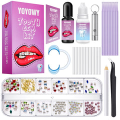YOYOWY Tooth Gem Kit with UV light for fast curing and secure adhesion