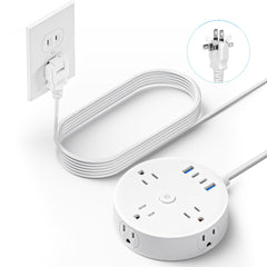 Yozisital 10ft 2-prong to 3-prong adapter enabling safe charging in dorms