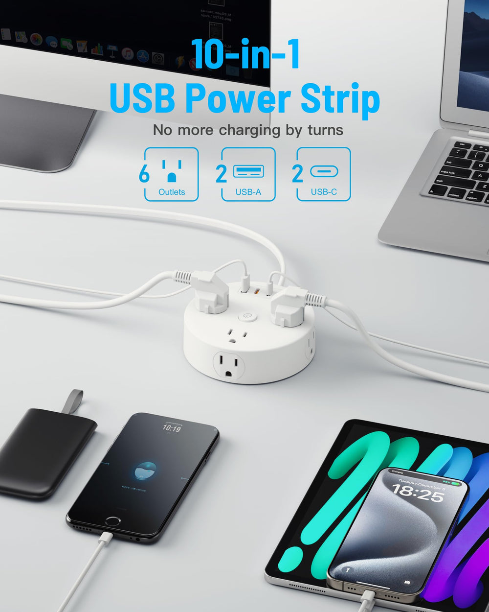 Yozisital rotating plug design keeps outlets accessible