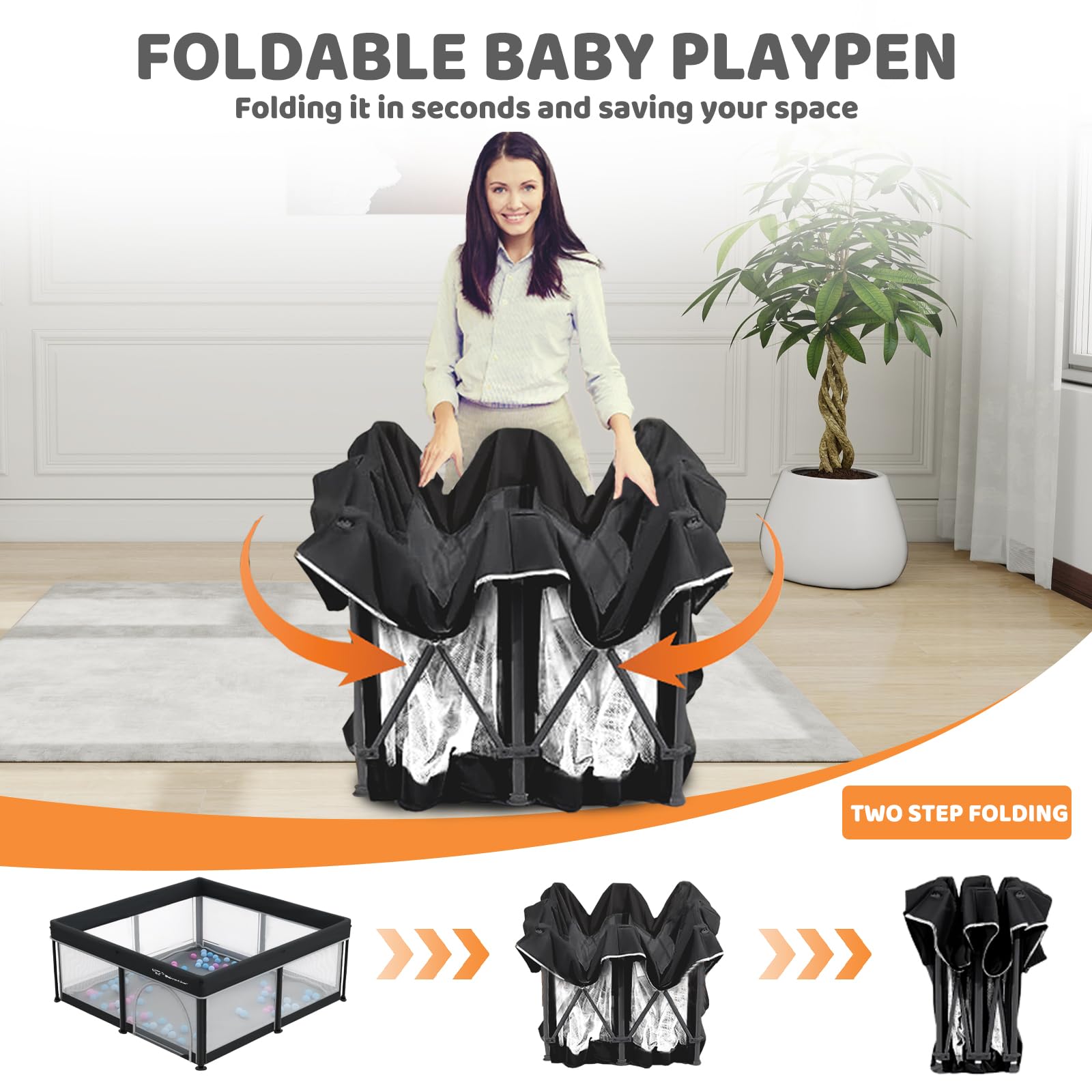 Yozoia Taleco Gear playpen gate design for easy baby containment
