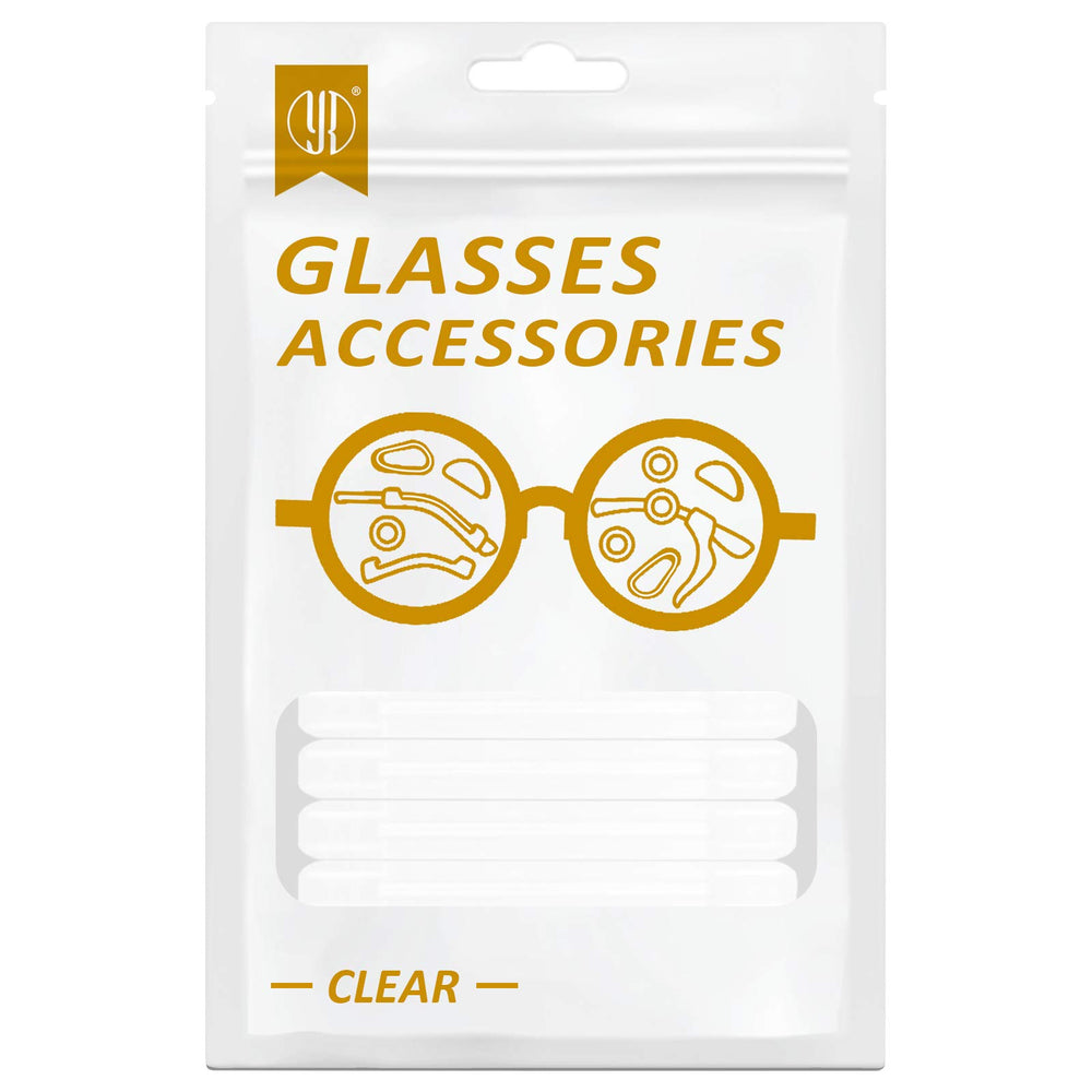 YR pack of five soft silicone retainers for versatile eyewear use.