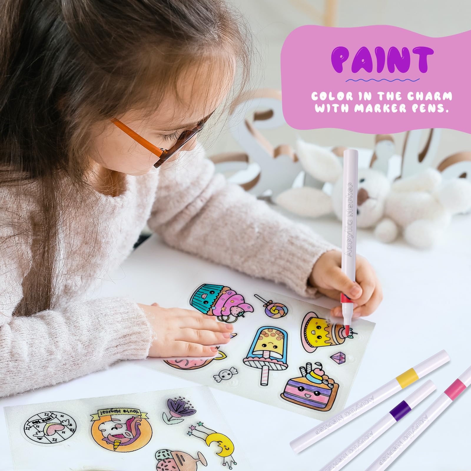Yrinfay shrink press helps flatten charms for durable results