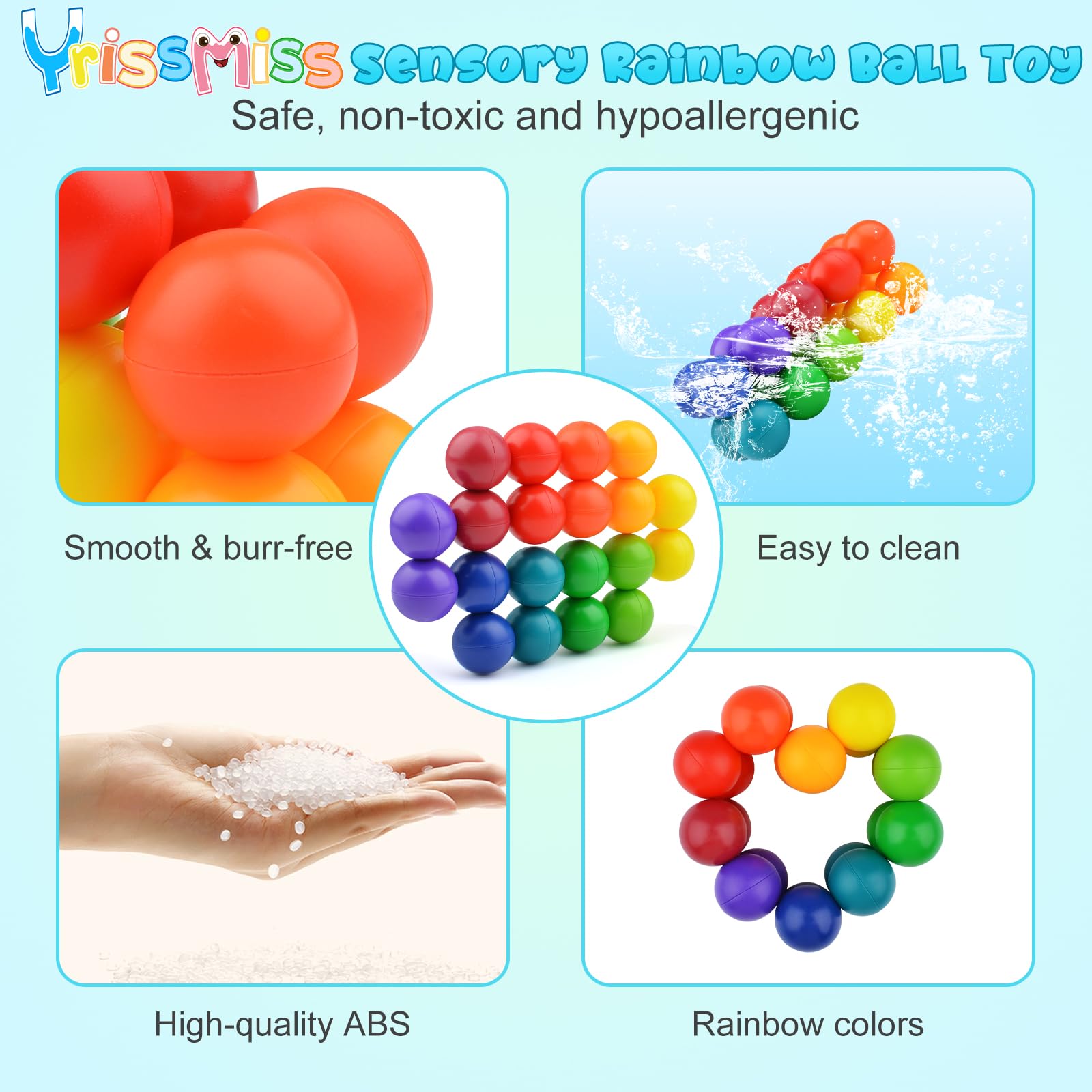 Yrissmiss color-sort education toy supports color recognition and fine motor skills.