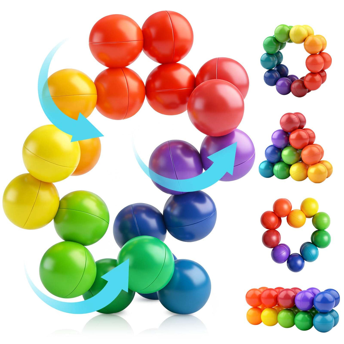 Yrissmiss sensory ball assembly enables imaginative shapes and tactile exploration.
