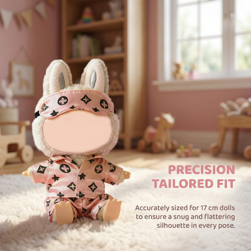 Yrlisfon pink outfit close-up showing seamless stitching for 17 cm dolls