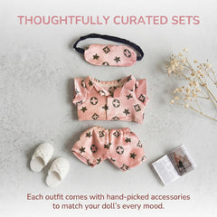 Yrlisfon pink 17 cm doll outfit stretchy fabric enables quick swaps