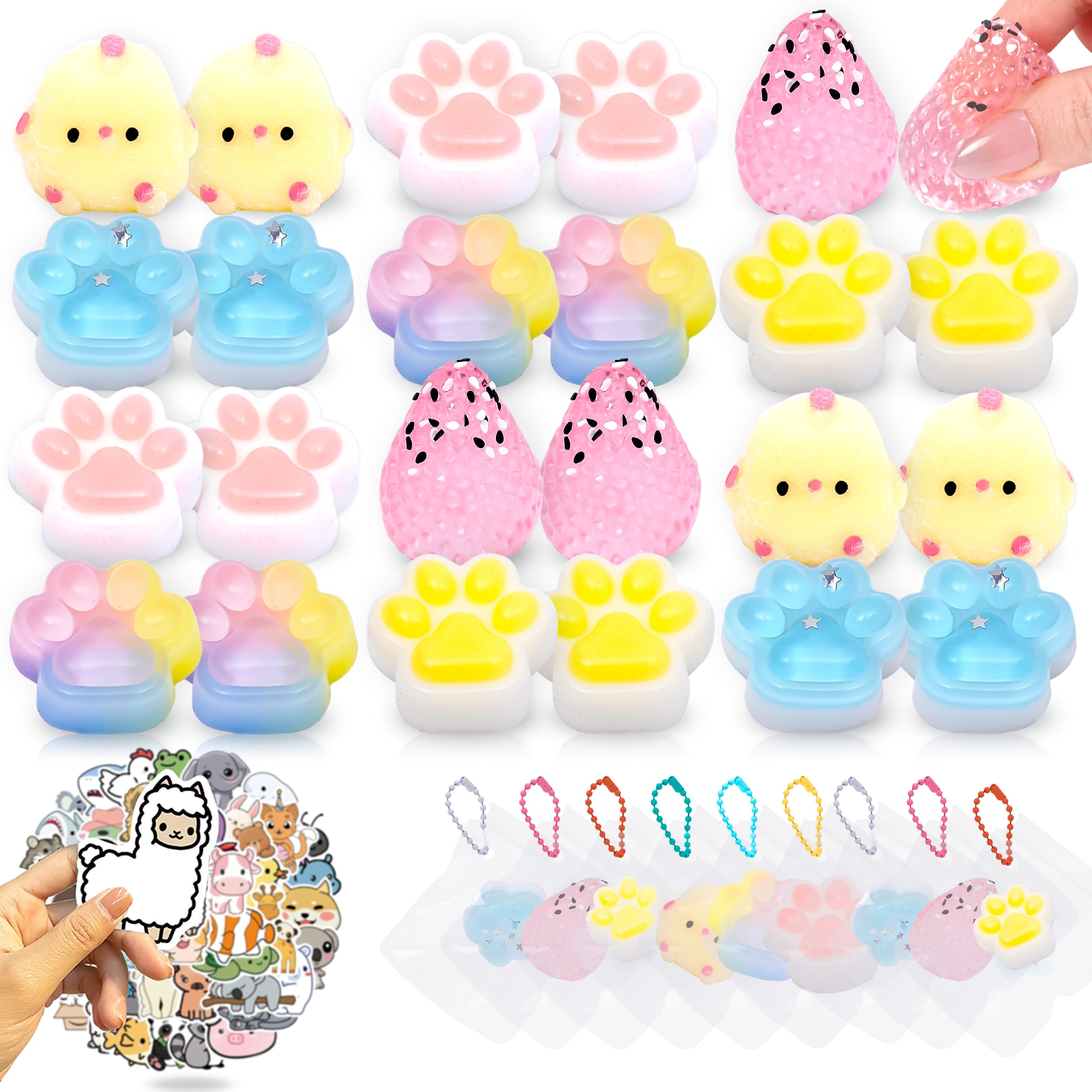 YRSDQueenA Taba Squishy Pack display showing 24-piece set for classroom prizes and gifts