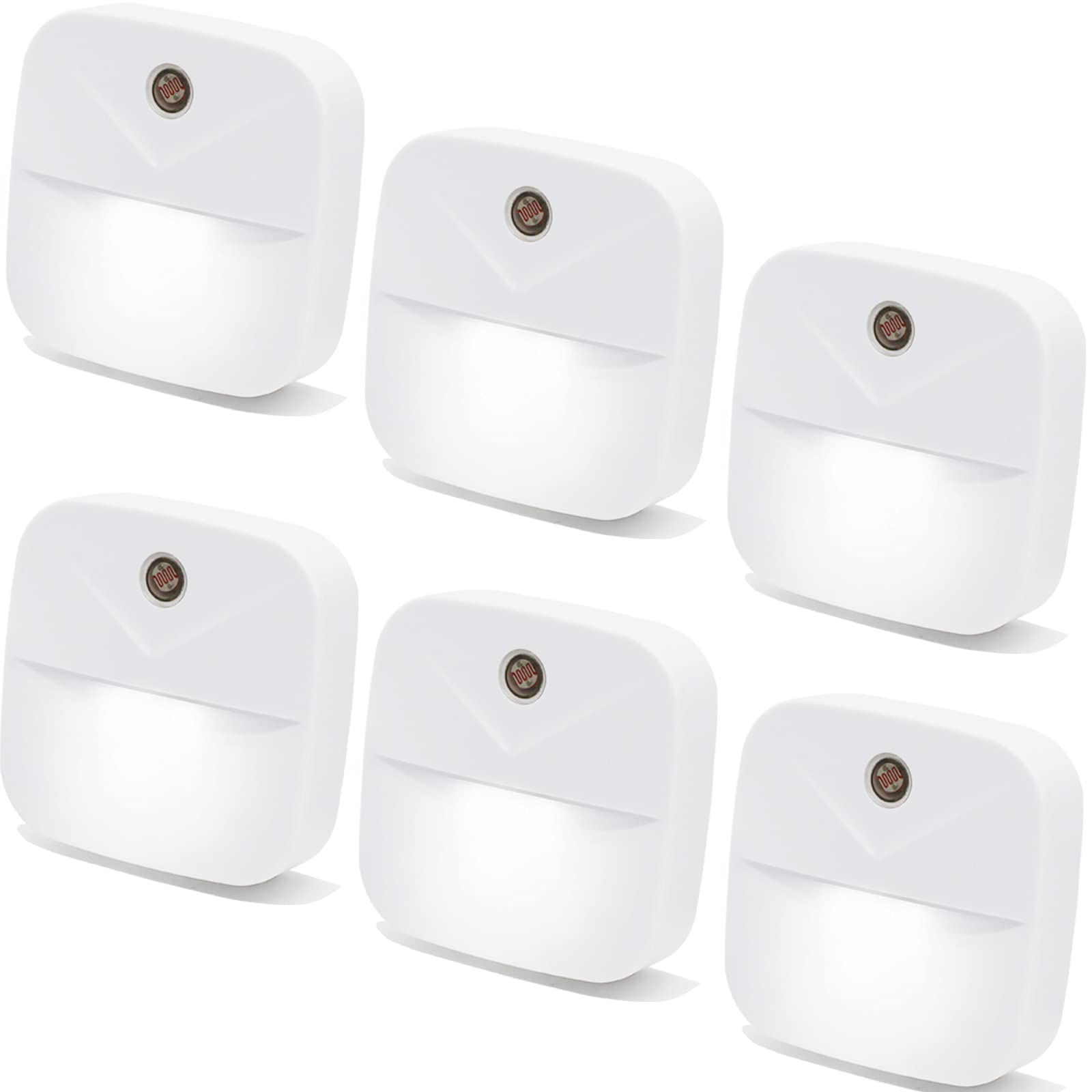 YRWXZYO 6-pack night light plug-in with gentle nighttime illumination for safe navigation