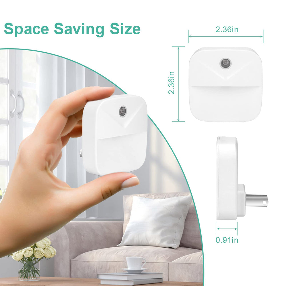 YRWXZYO white on-wall LED night light suitable for bedrooms and hallways