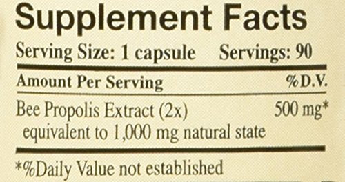 YS Eco Bee Farms Propolis Raw cap close-up highlights unprocessed quality and resin content.