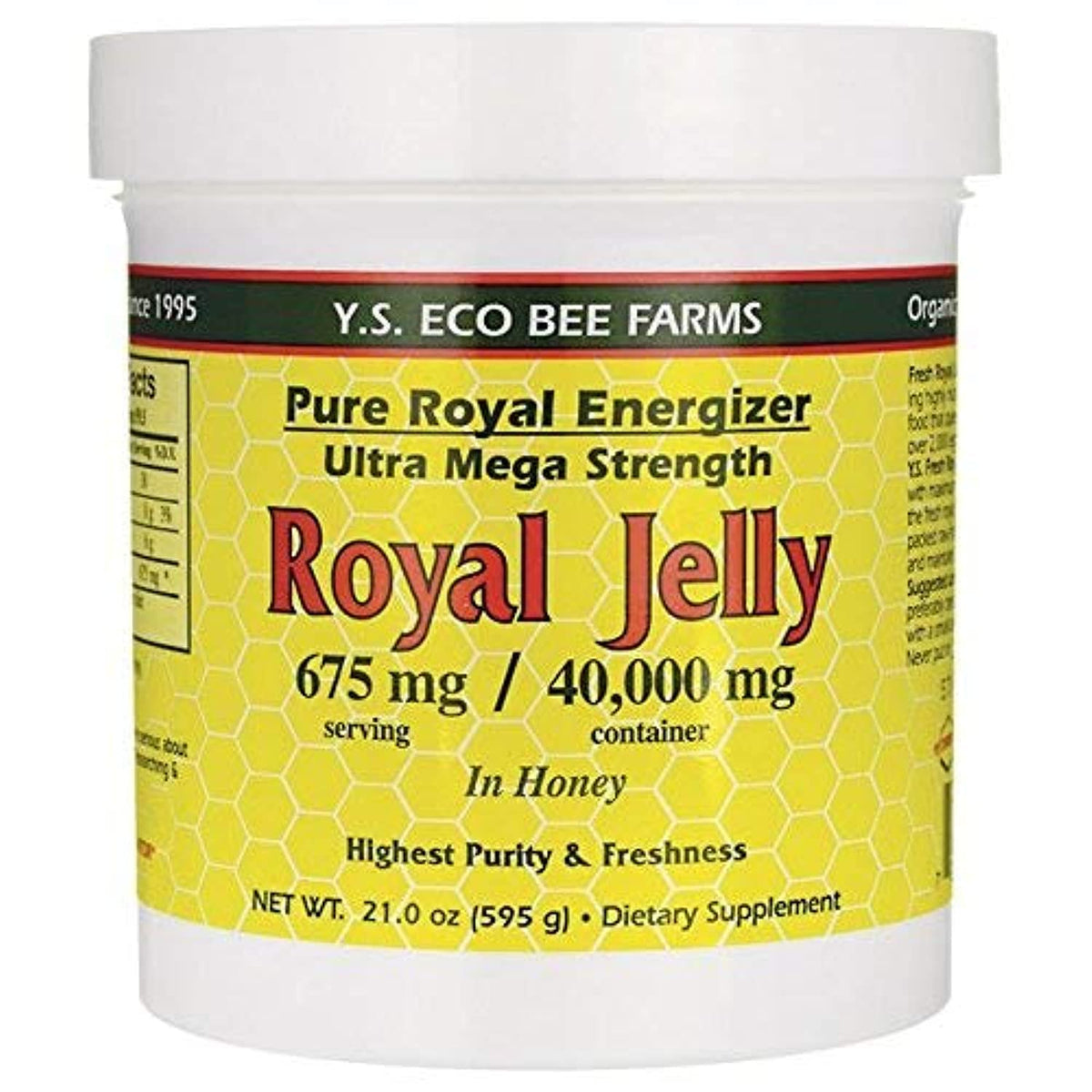 YS Eco Bee Farms royal jelly in honey gel pour for convenient daily serving