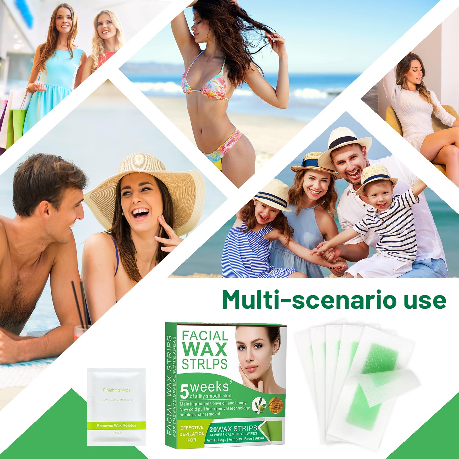 YSCFHSHC bikini area wax strips for at-home salon results.
