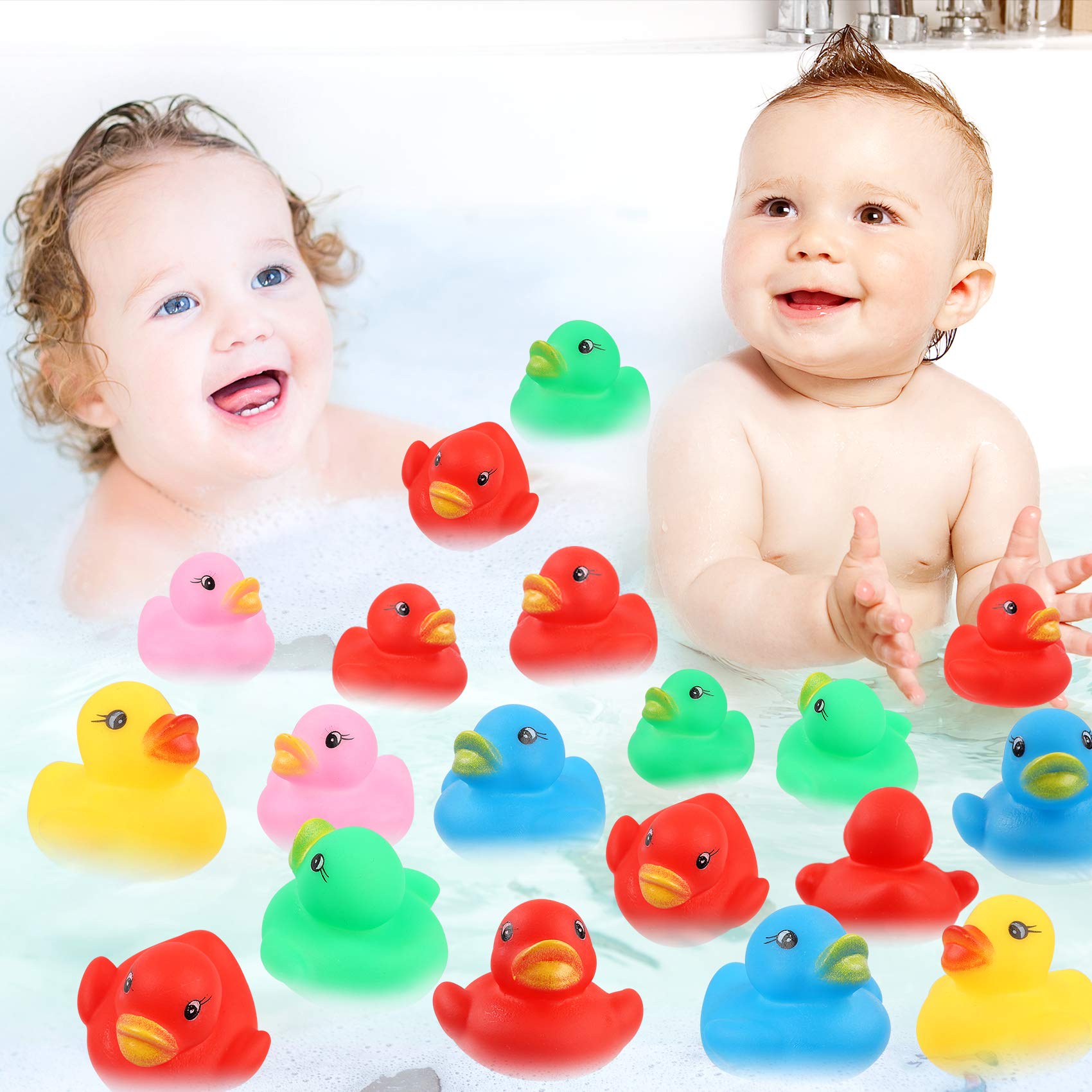 YsesoAi colorful bulk ducks for kids' bath time gifts.