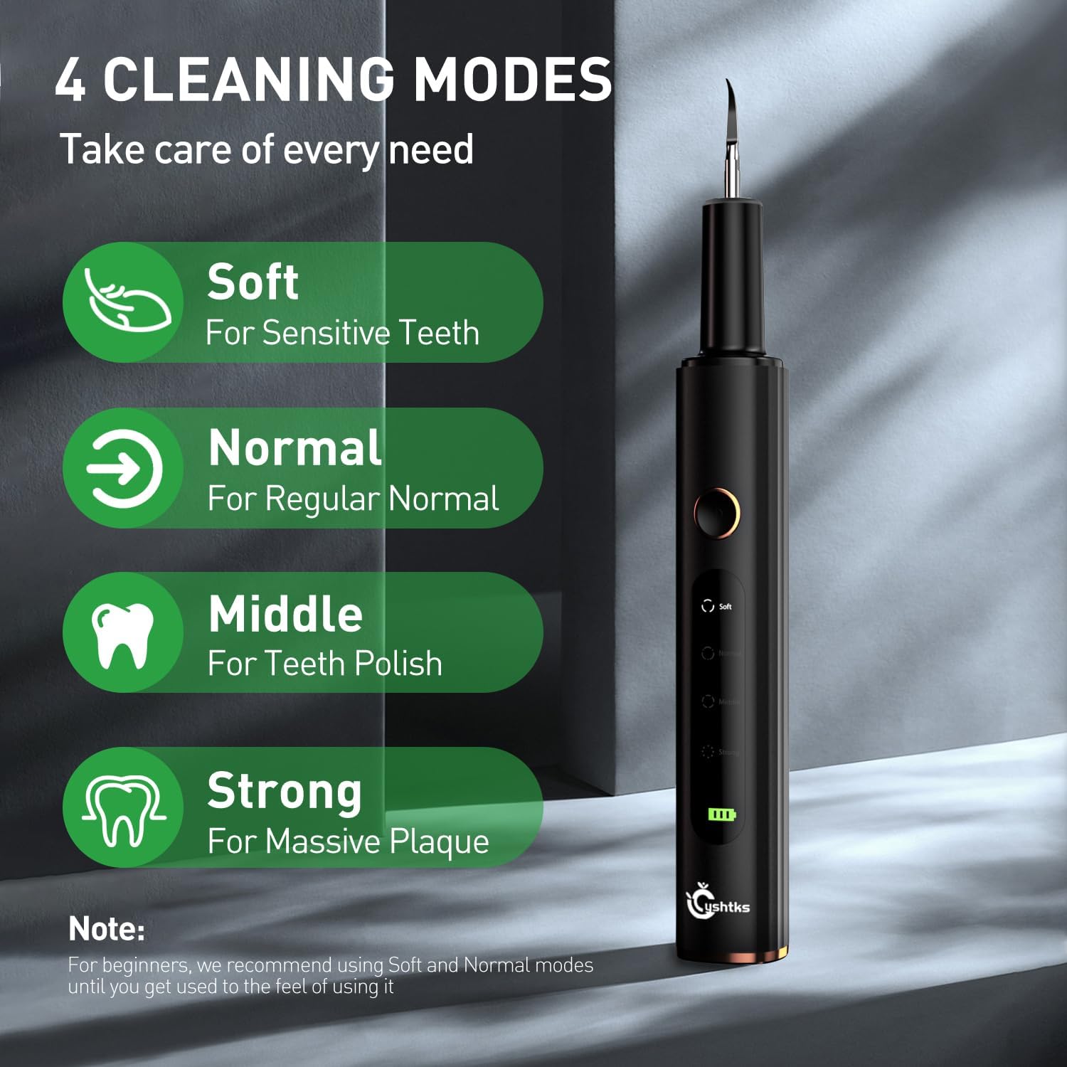 YSHTKS plaque remover four-speed modes for customizable sessions