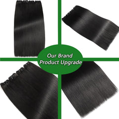 Ysivonu Brazilian virgin straight 24 inch bundles provide voluminous lengths.